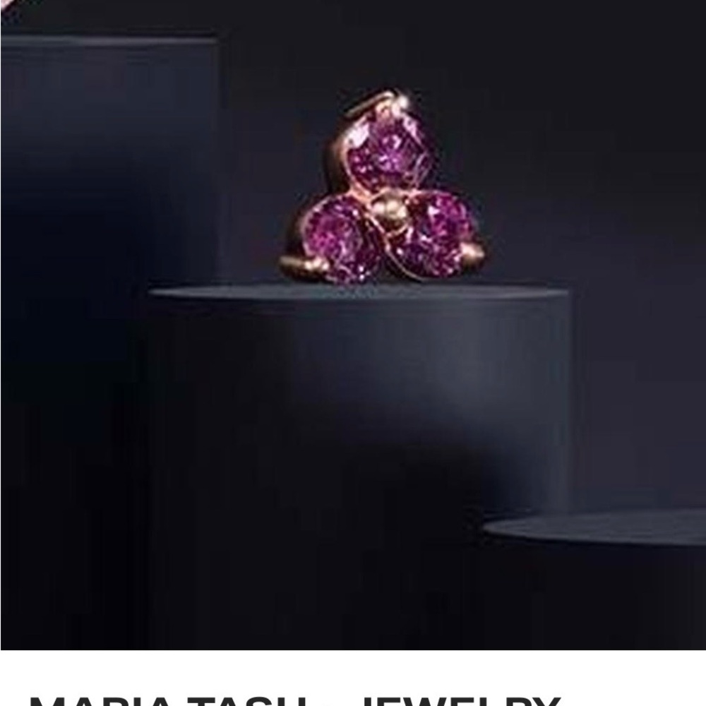 RARE Maria Tash Purple Diamond with Rose Gold 3mm